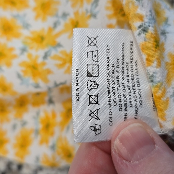 FAITHFULL THE BRAND DAPHNE YELLOW FLORAL TIE-SLEEVE SKATER DRESS. SIZE 4. - Picture 8 of 11